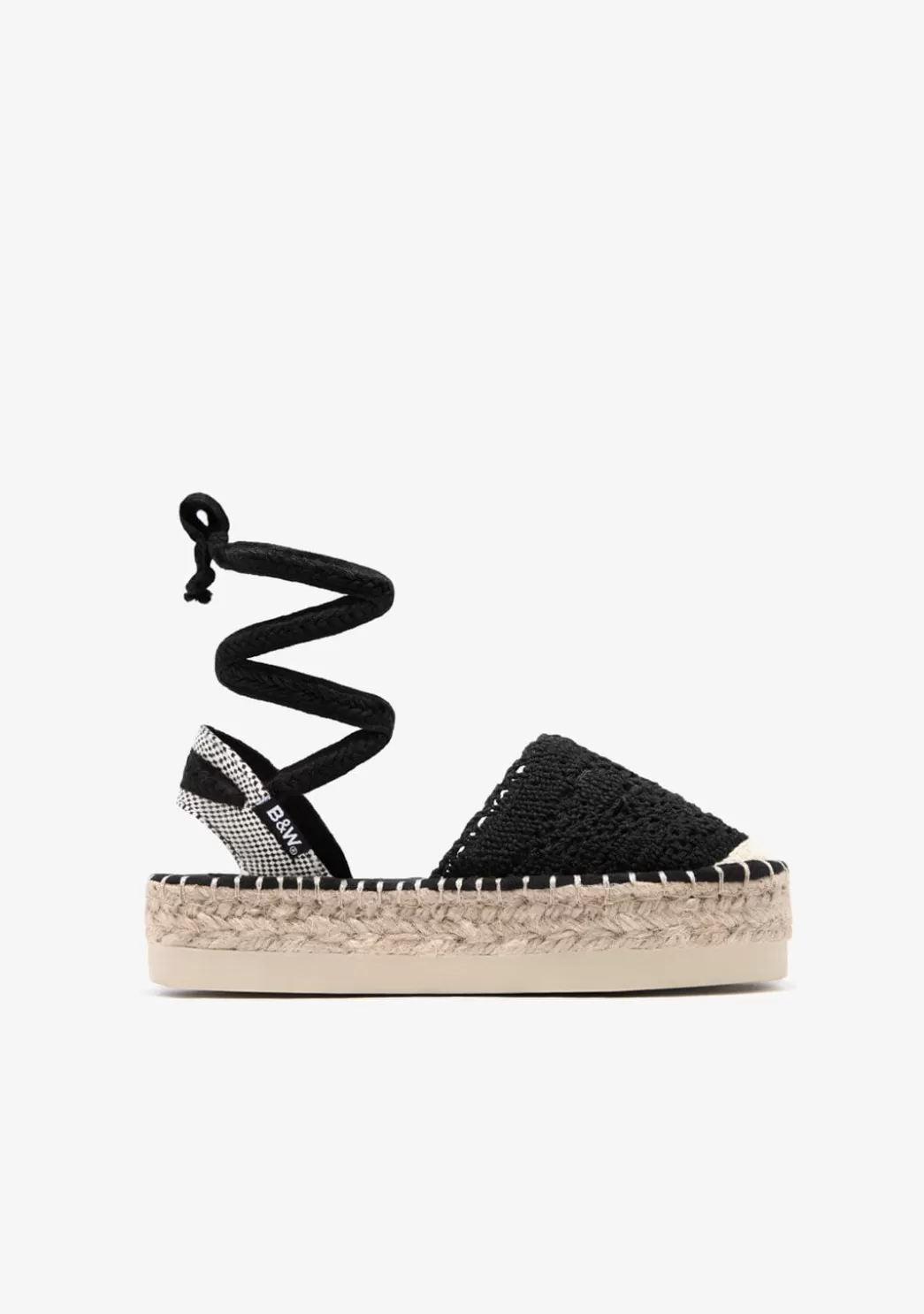 Cheap Alpargatas Crochet Negro B&W Alpargatas | Alpargatas