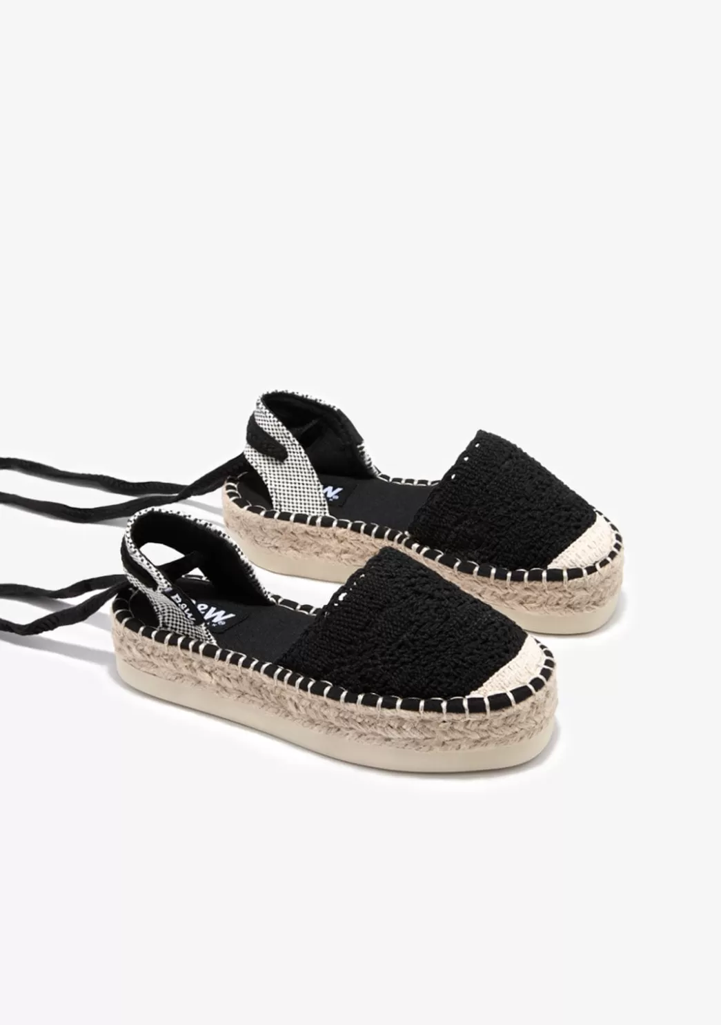 Cheap Alpargatas Crochet Negro B&W Alpargatas | Alpargatas