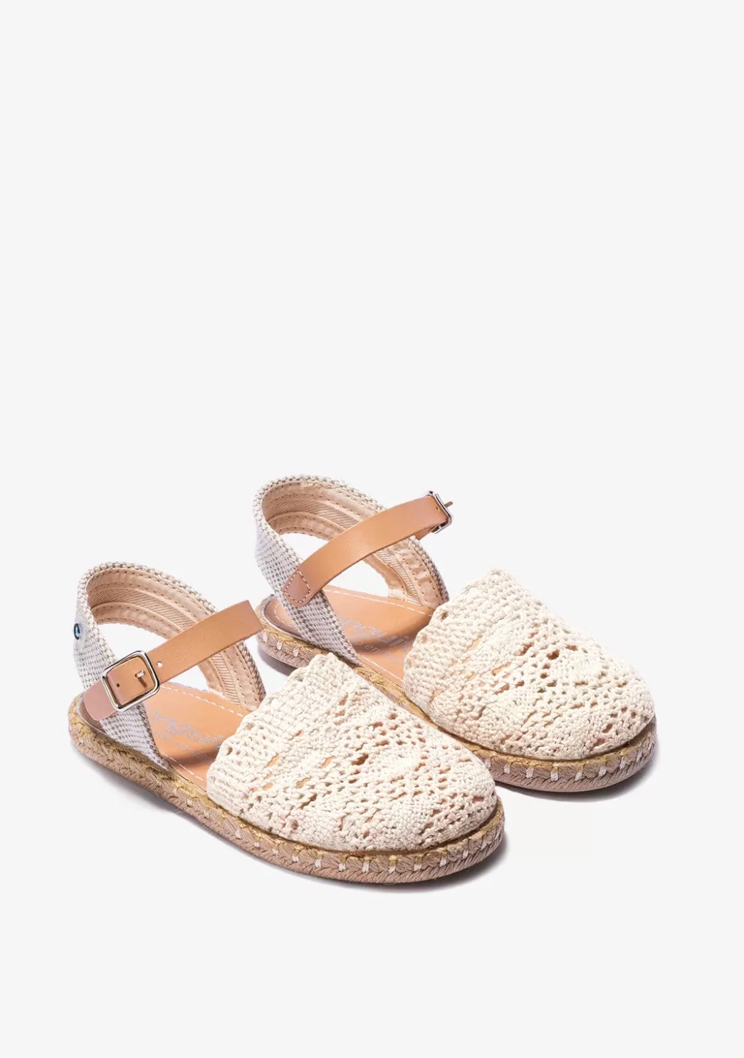 Hot Alpargatas De Niña Macramé Beige Alpargatas