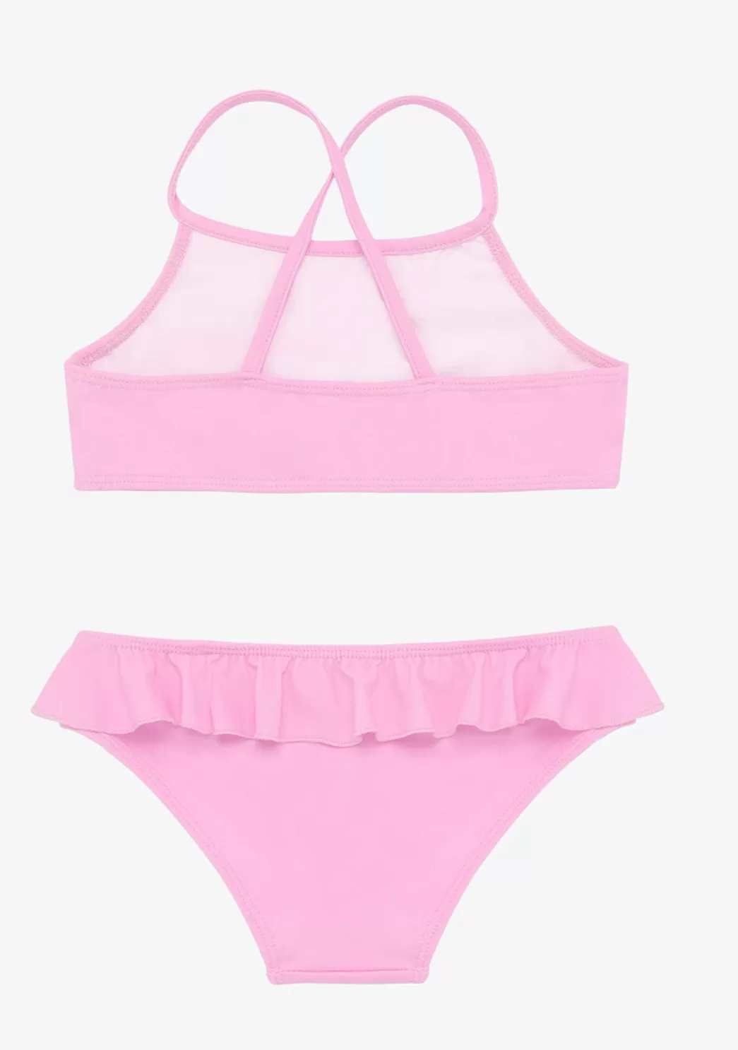 Flash Sale Bikini De Niña Volante Rosa Baño