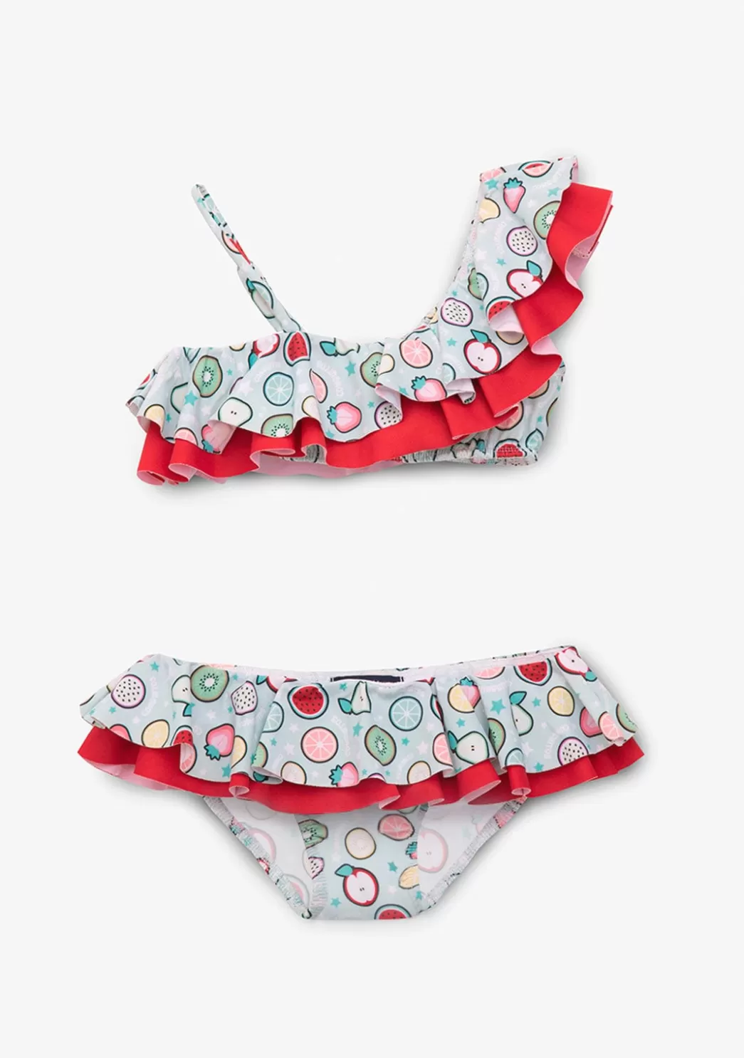 Discount Bikini Niña Estampado Frutas Menta Baño