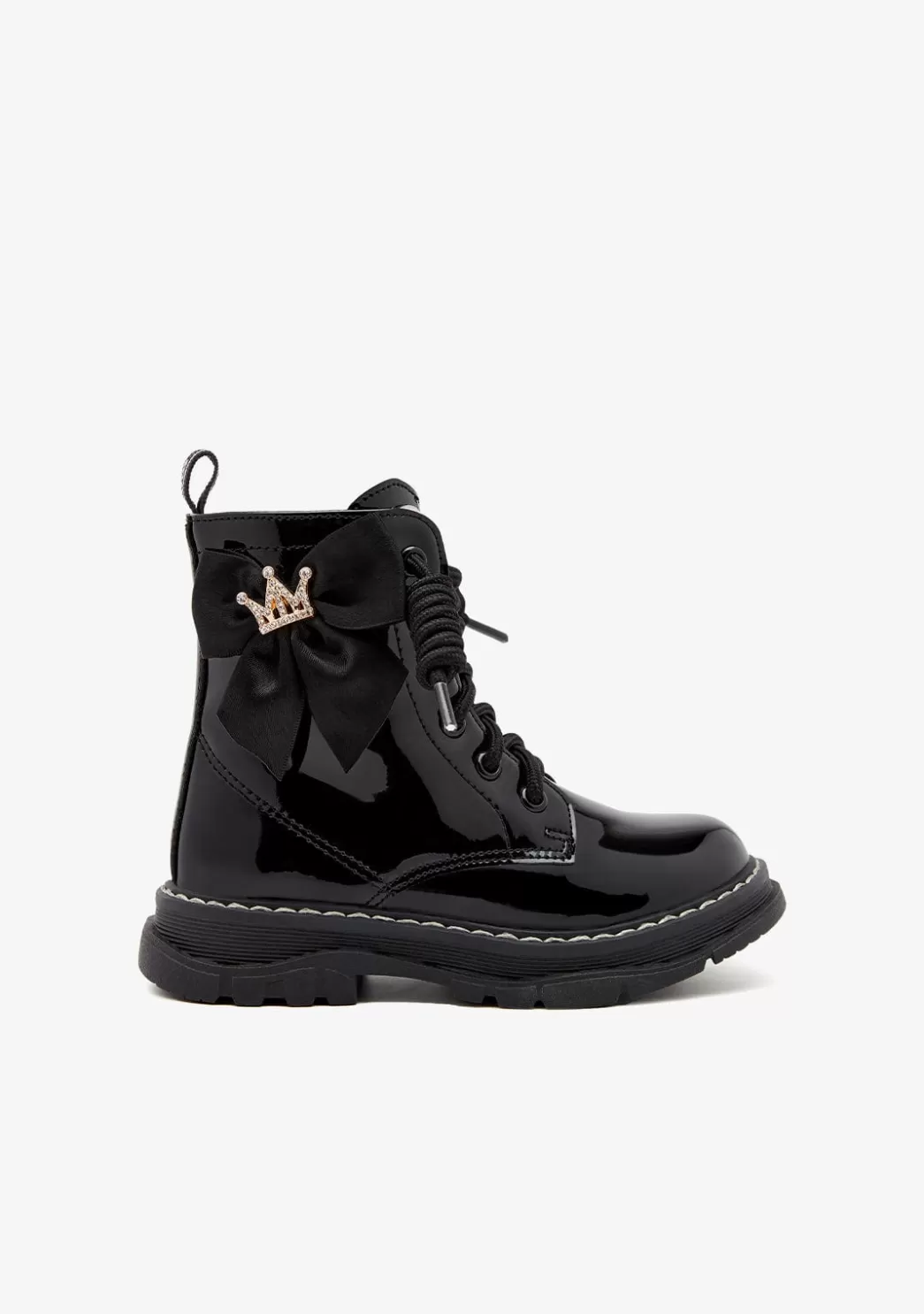 Store Botas Charol Corona Negro Botas