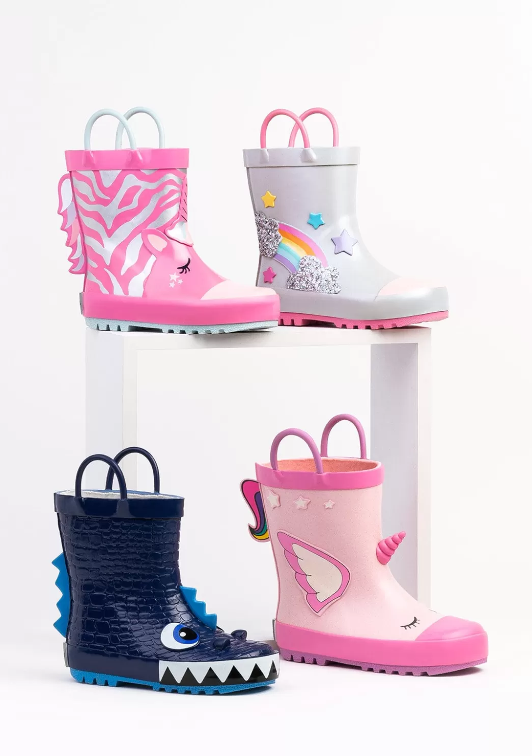 Online Botas De Agua Unicornio Rosa De Goma Botas De Agua | Botas De Agua