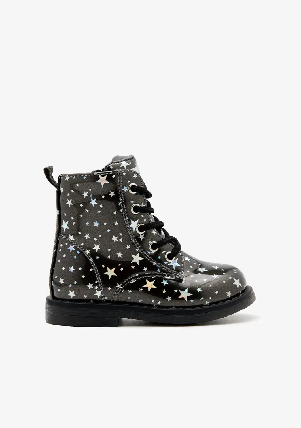 Store Botas De Cordones Estrellas Peltre Botas