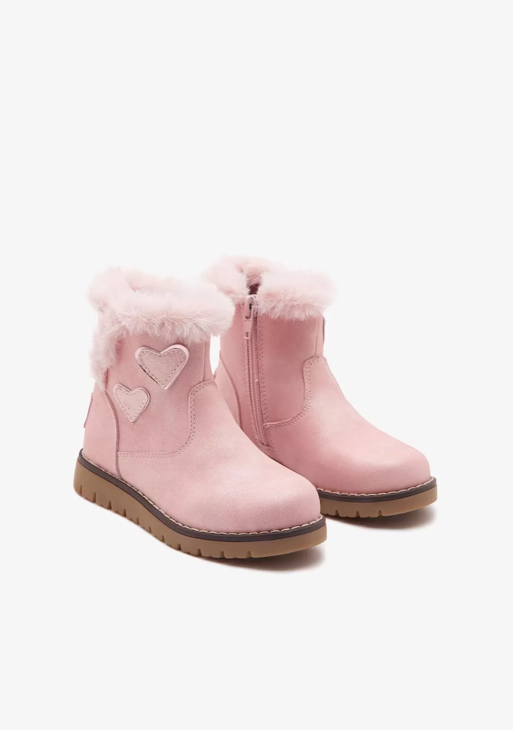 Outlet Botas De Felpa Rosa Corazón Botas