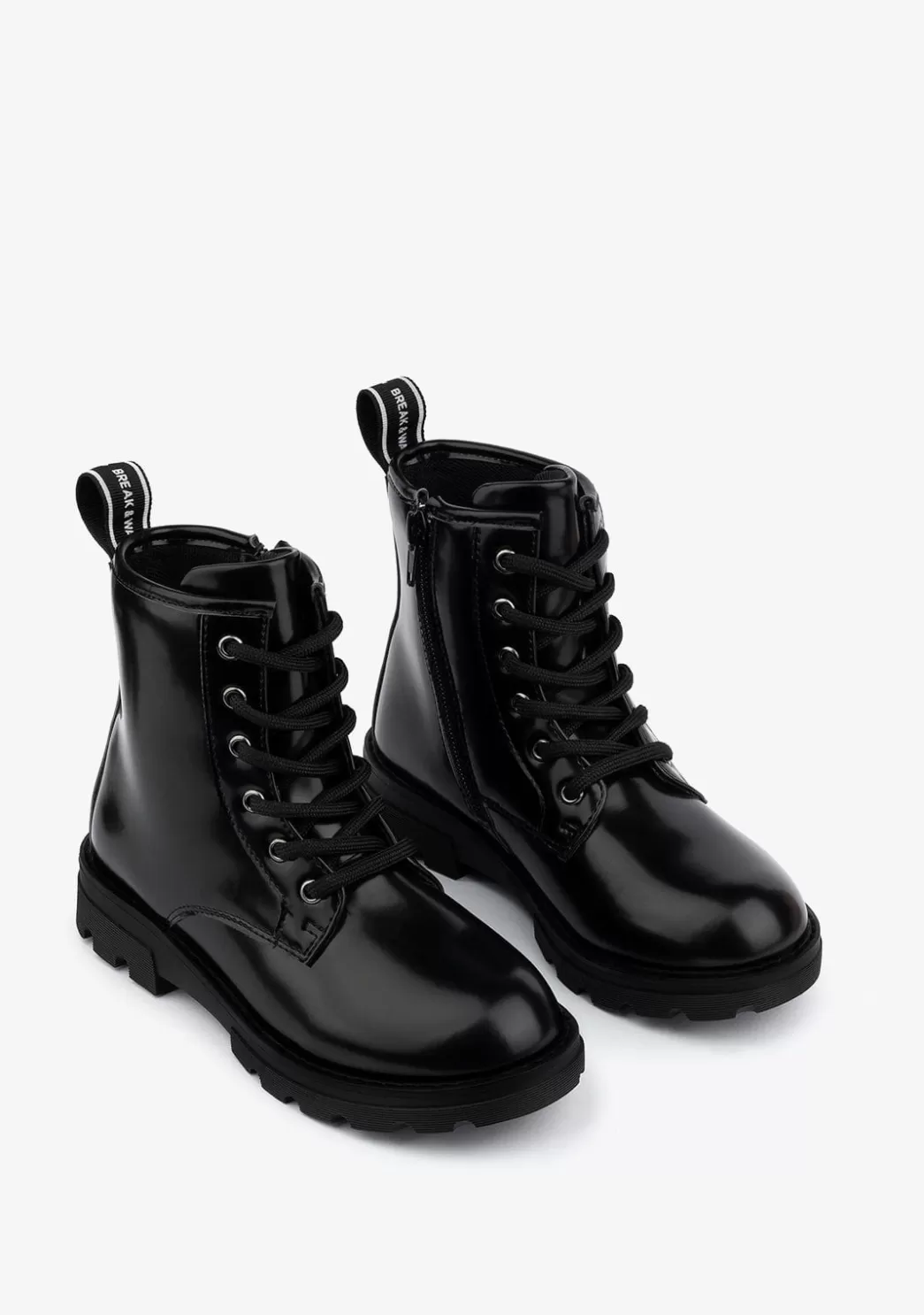 Online Botas De Niña Militares Negro B&W Botas | Botas