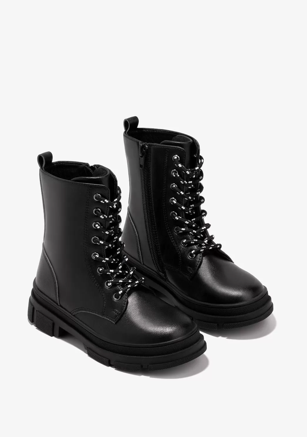 Clearance Botas De Niña Napa Negro B&W Botas | Botas