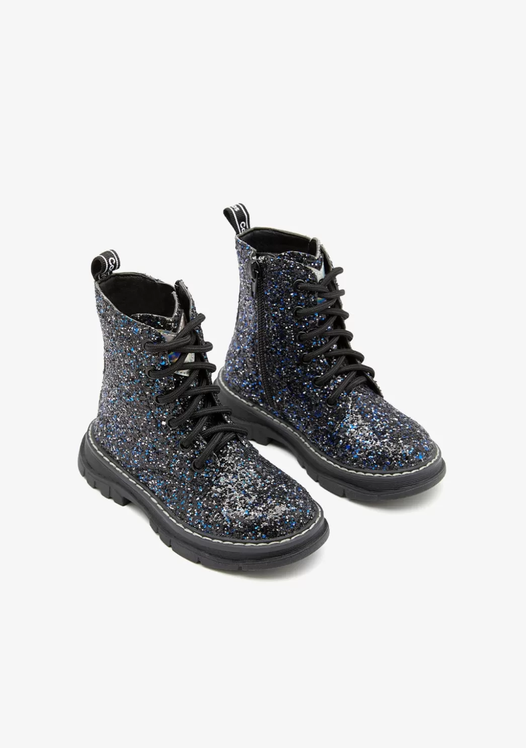 New Botas Glitter Negro Botas