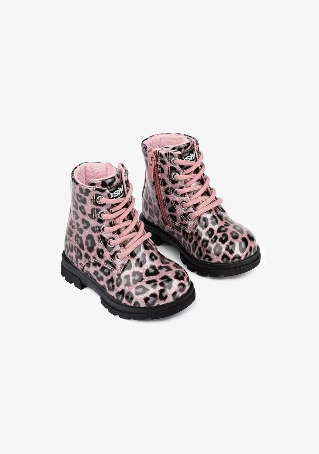 Hot Botas Militares De Bebé Leopardo Rosa Botas | Botas