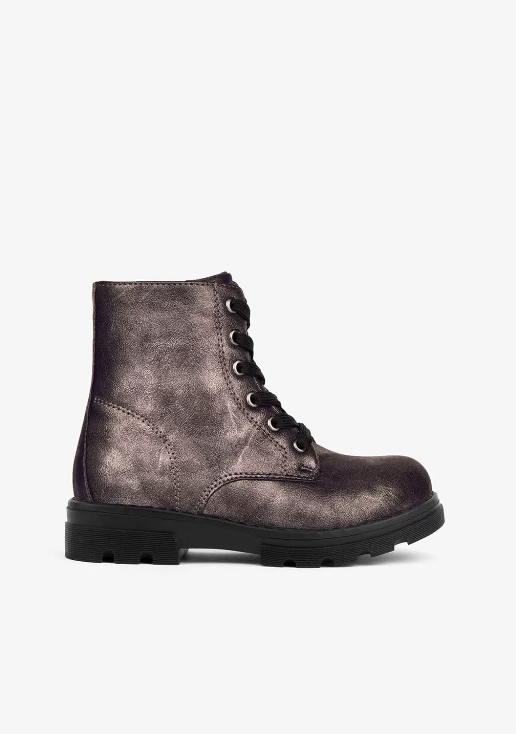 Cheap Botas Militares Metalizado Bronce Botas