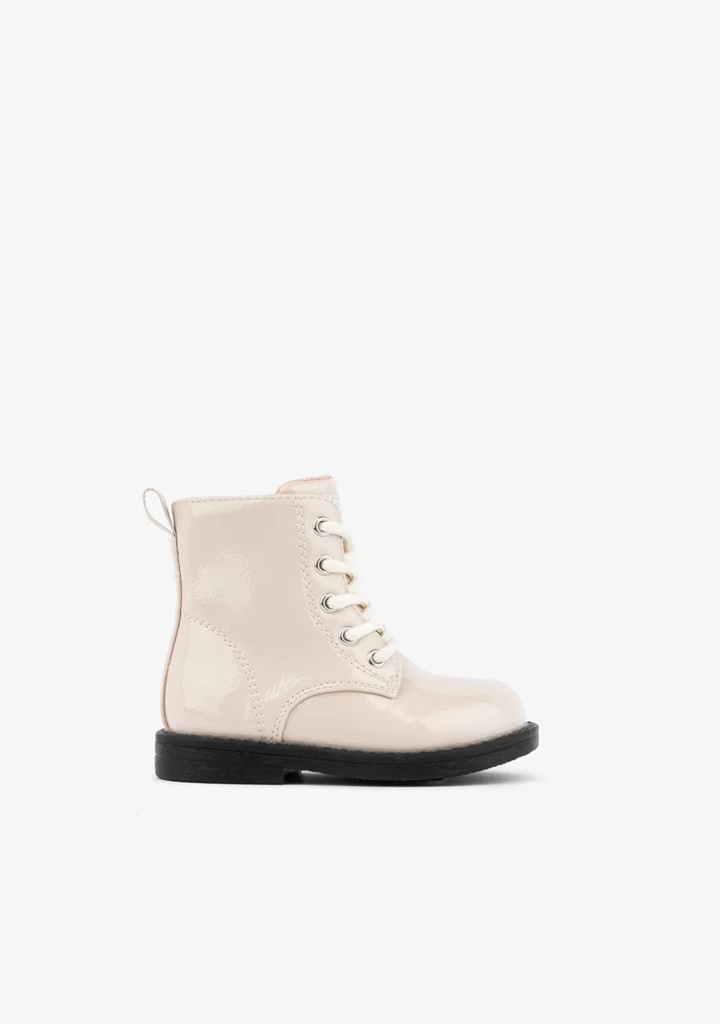 Outlet Botines De Bebé Charol Sintético Beige Botas | Botas