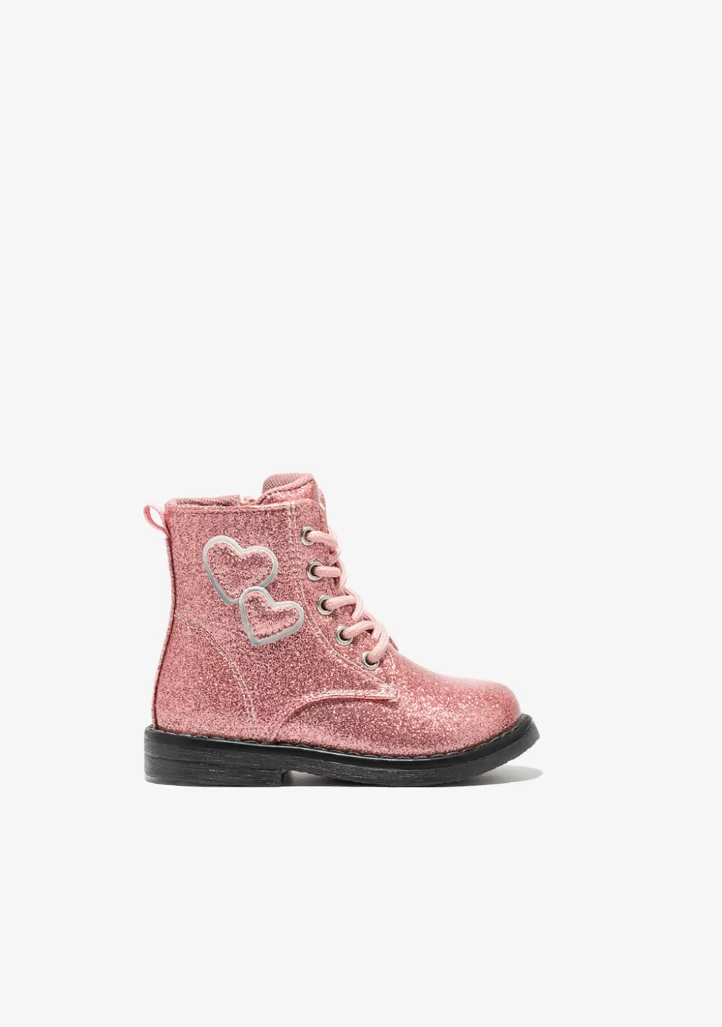 Outlet Botines De Bebé Corazones Cordones Rosa Botas | Botas