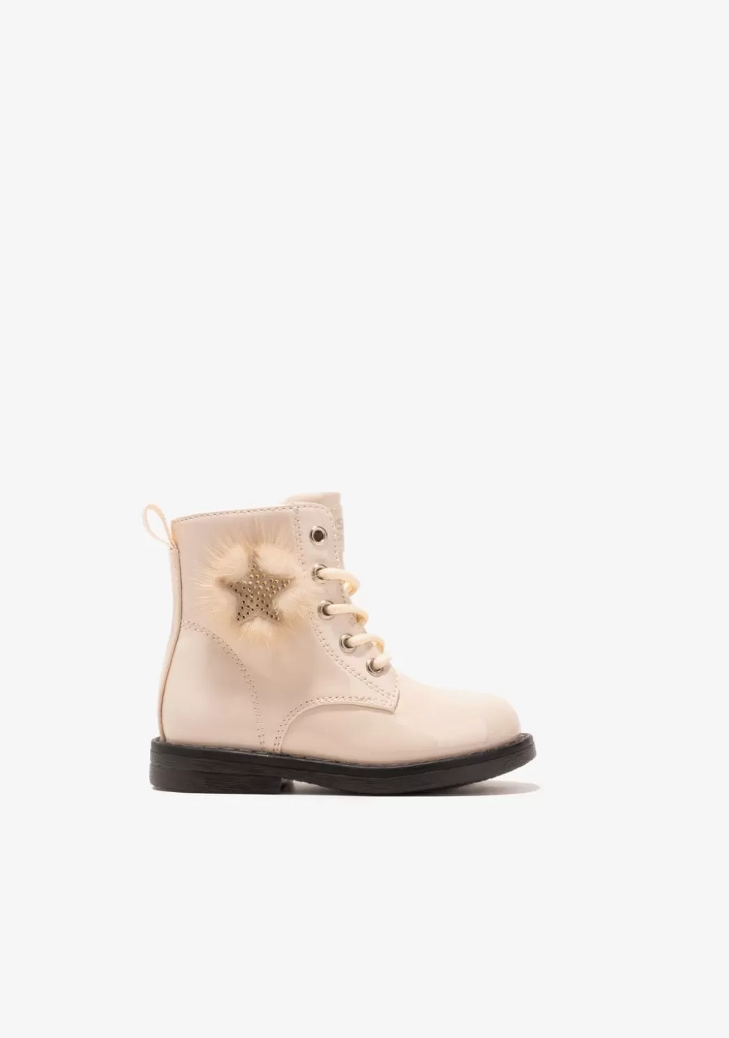 Cheap Botines De Bebé Pompon Cordones Beige Botas | Botas