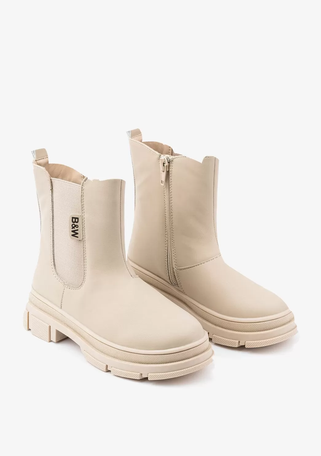 Sale Botines De Niña Chelsea Beige Botas | Botas