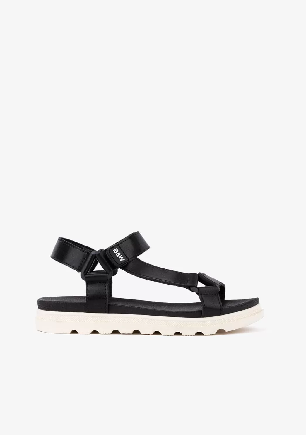 New B&W Sandalias De Niña Napa Negro Sandalias | Sandalias