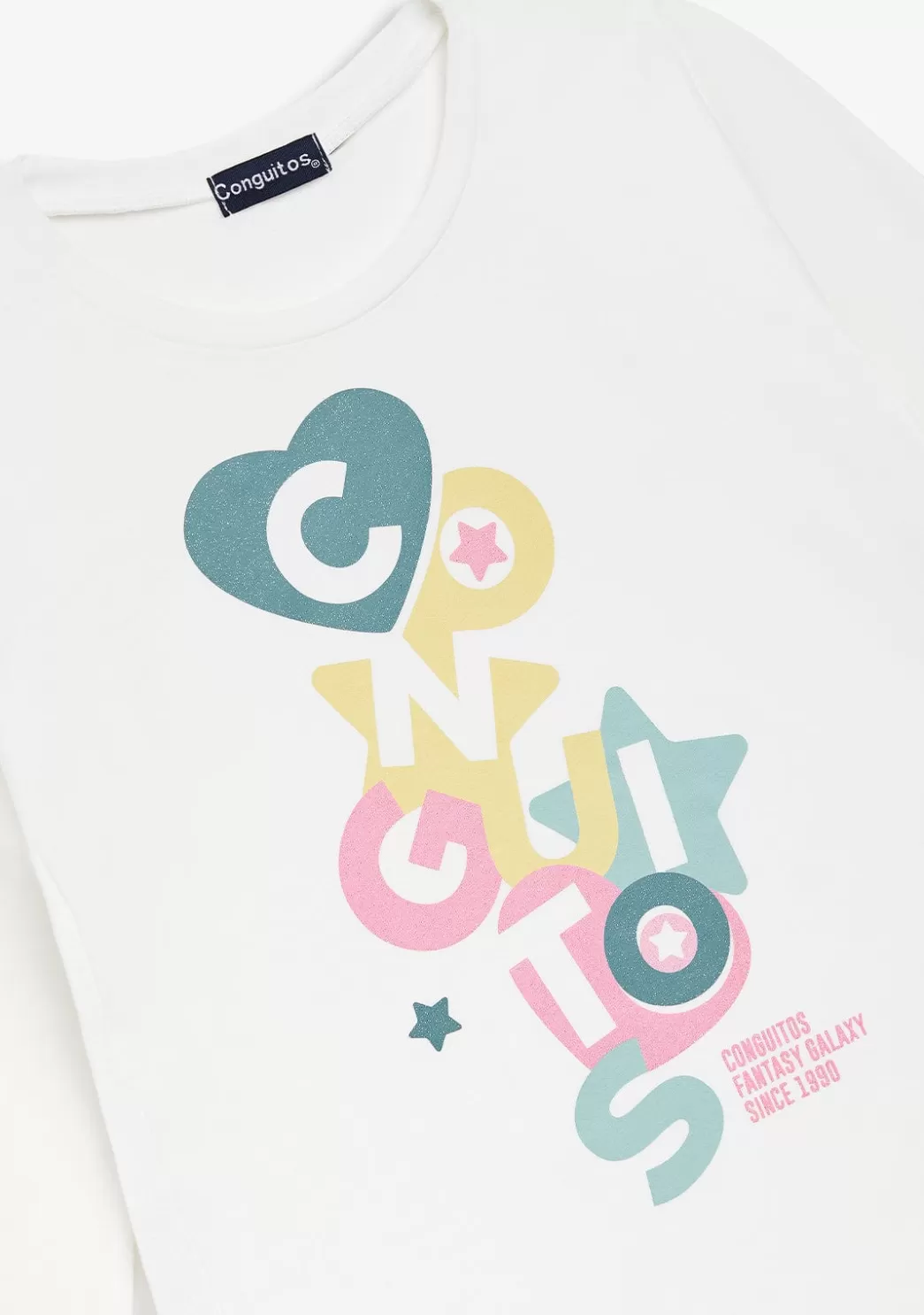 Store Camiseta Blanca Formas Multicolor Camisetas | Camisetas Manga Larga