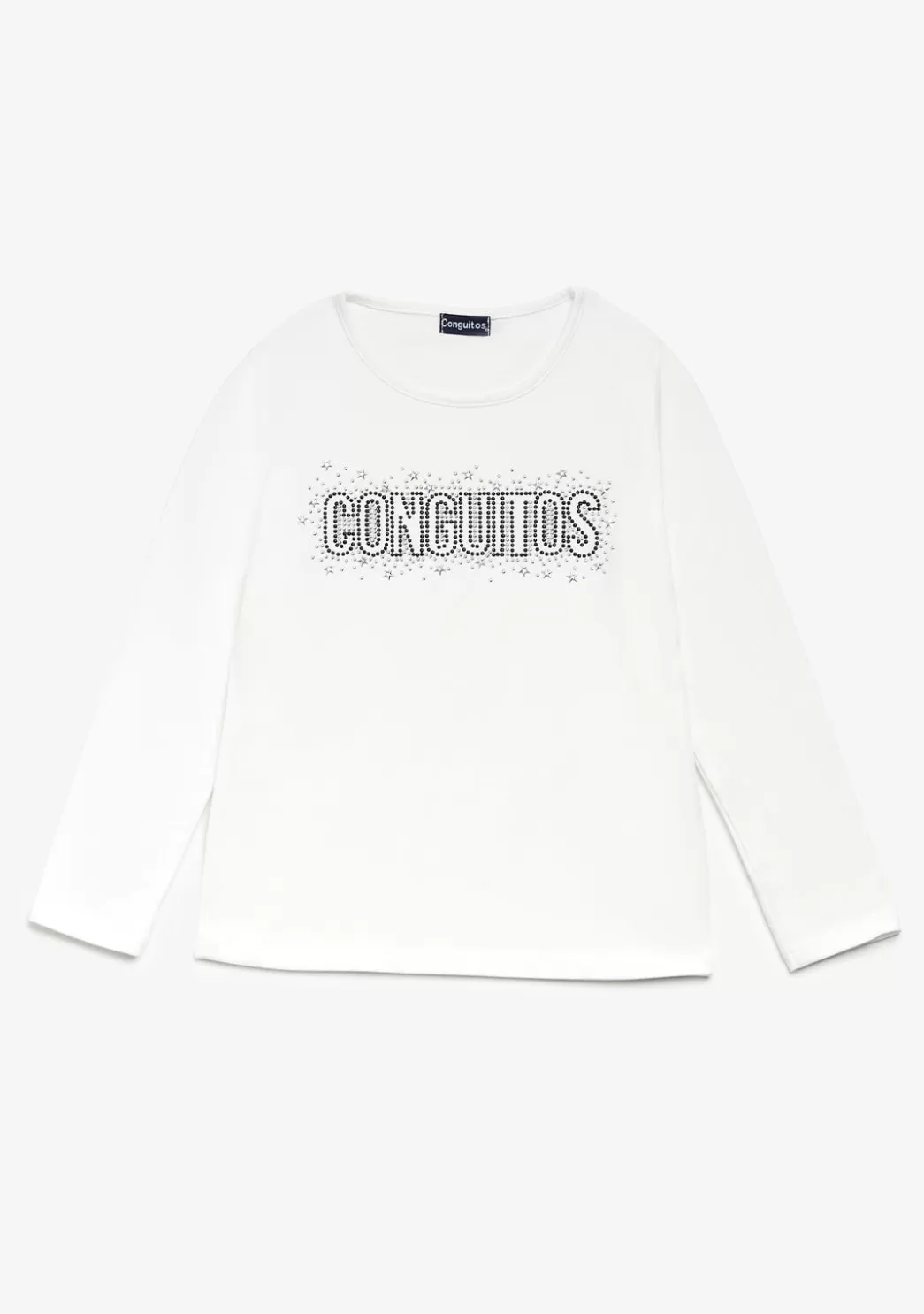 Online Camiseta Strass Blanco Camisetas | Camisetas Manga Larga