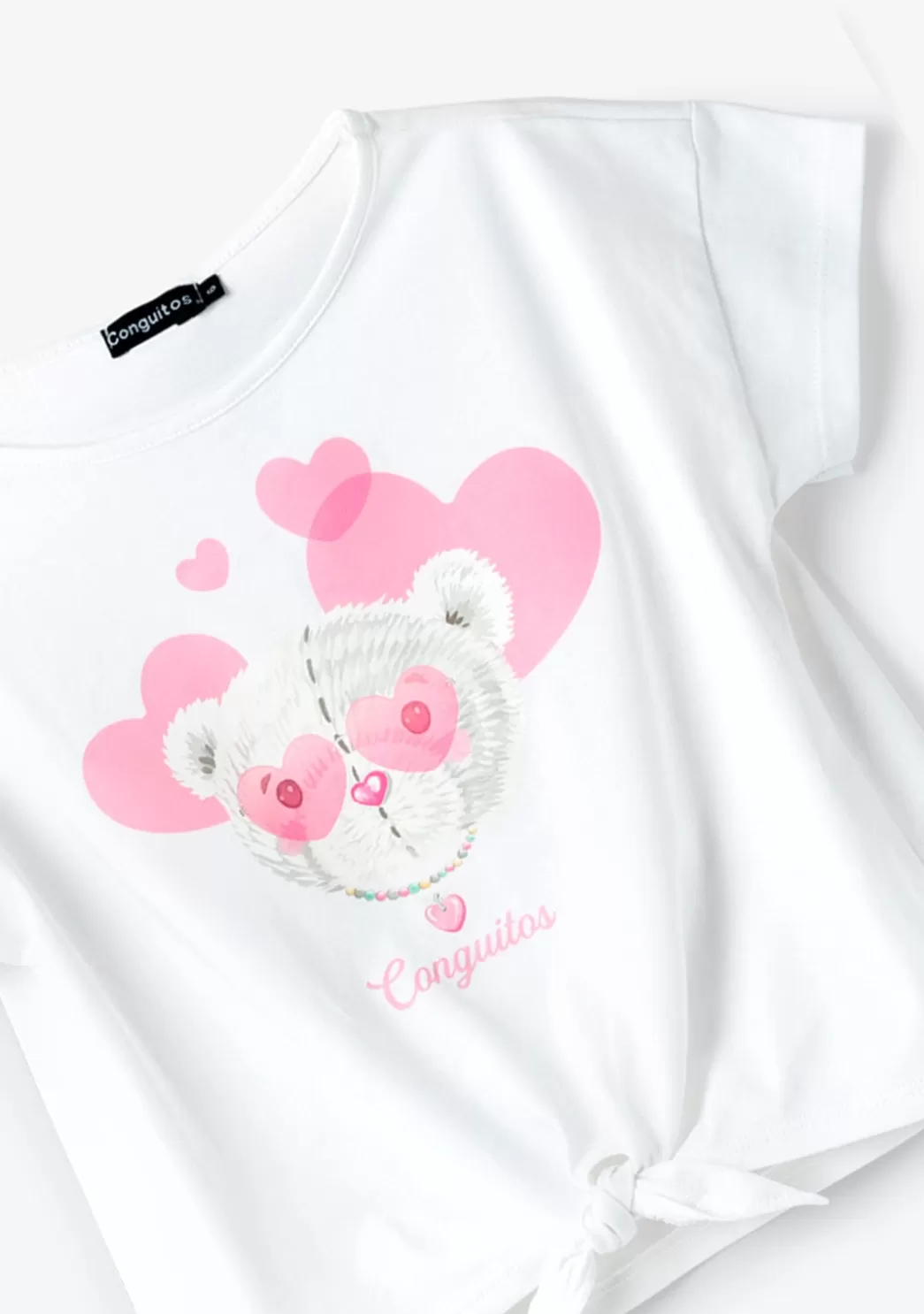 Flash Sale Camiseta Corazones Oso Blanco Camisetas