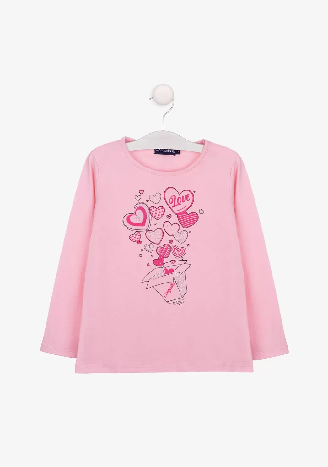 Best Sale Camiseta De Niña Con Luz Caja Rosa Camisetas | Camisetas Manga Larga