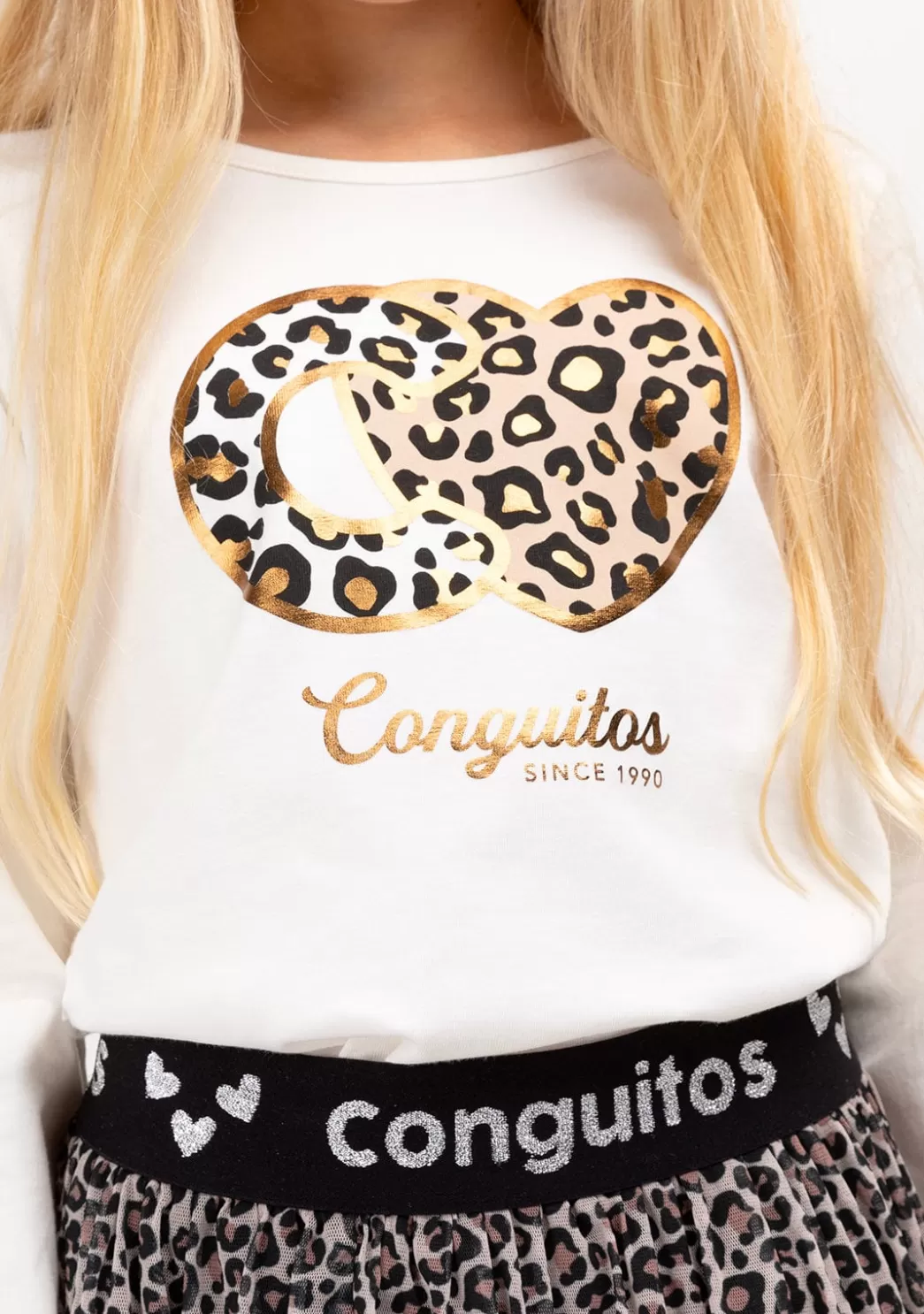 Sale Camiseta De Niña Leopardo Blanco Camisetas | Camisetas Manga Larga