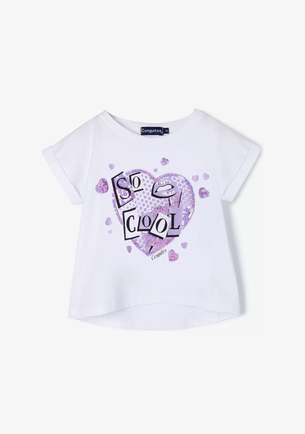 Shop Camiseta De Niña Cool Lentejuelas Camisetas