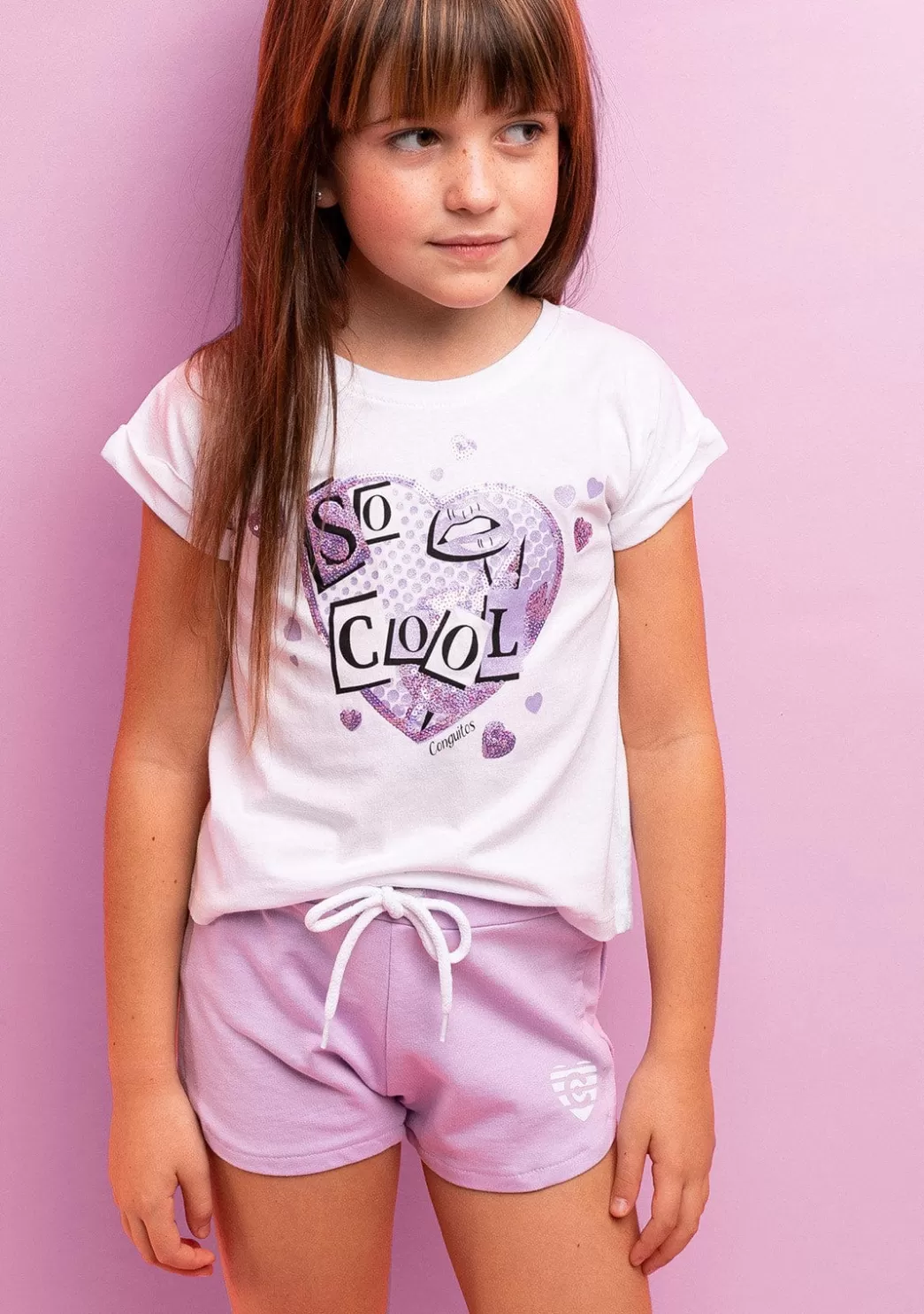 Shop Camiseta De Niña Cool Lentejuelas Camisetas