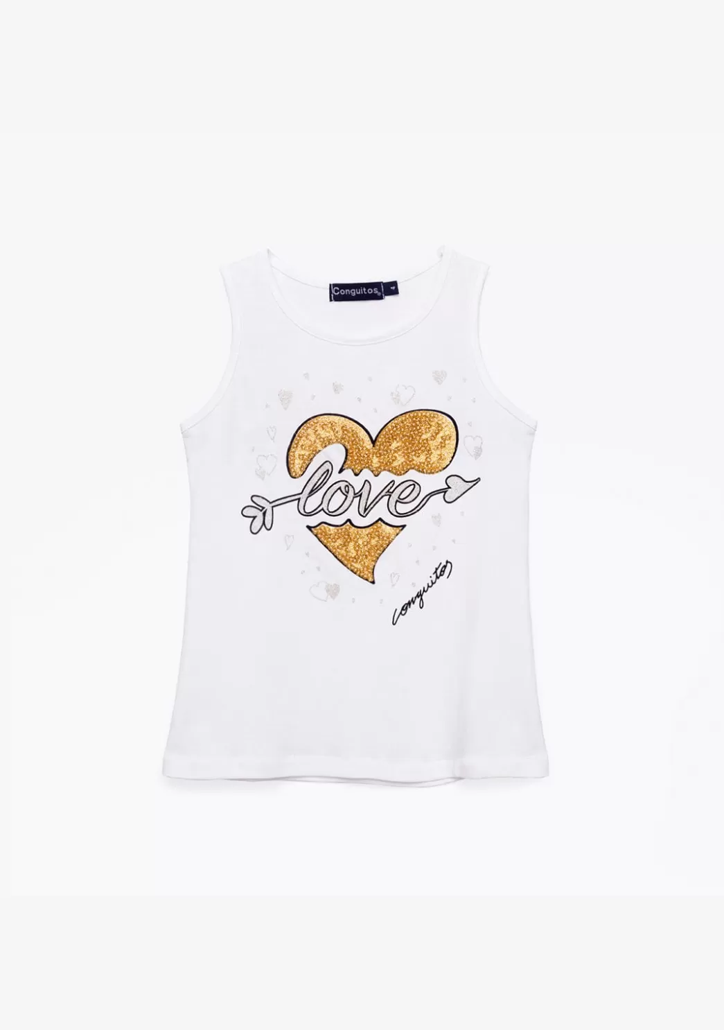 Hot Camiseta De Niña Corazón Oro Camisetas