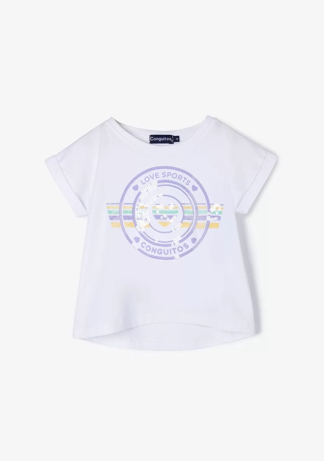 Outlet Camiseta De Niña Love Sports Lentejuelas Camisetas