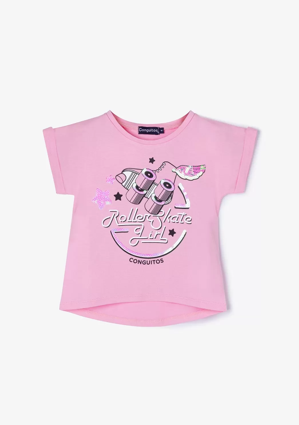 Best Camiseta De Niña Roller Lentejuelas Rosa Camisetas