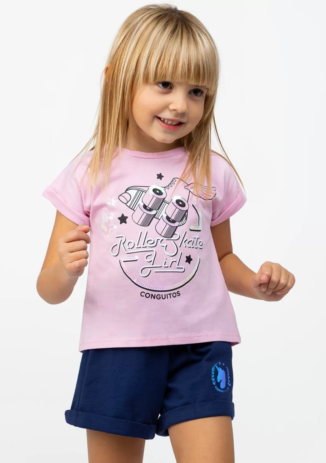 Best Camiseta De Niña Roller Lentejuelas Rosa Camisetas