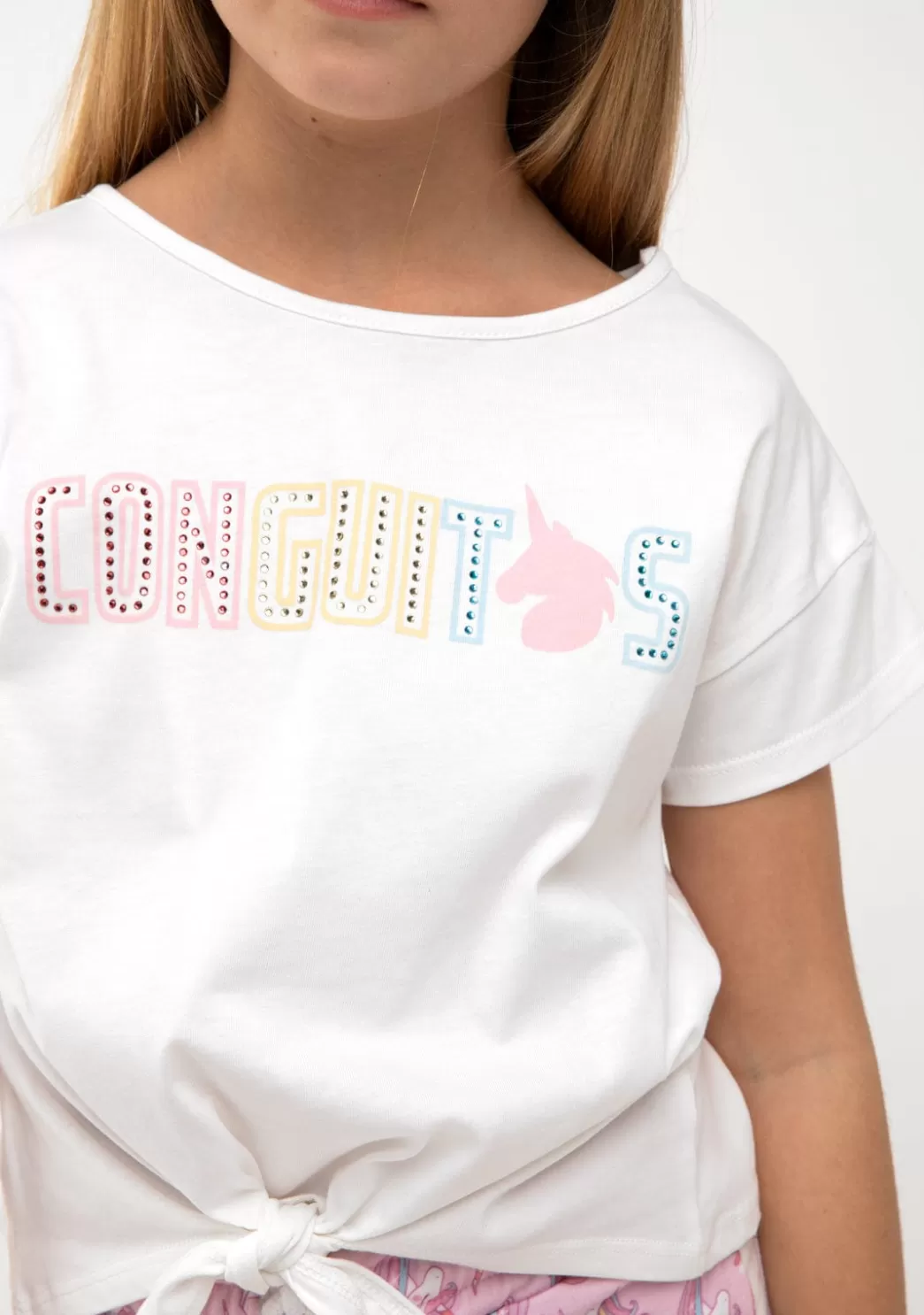 Flash Sale Camiseta Unicornio Strass Blaco Camisetas