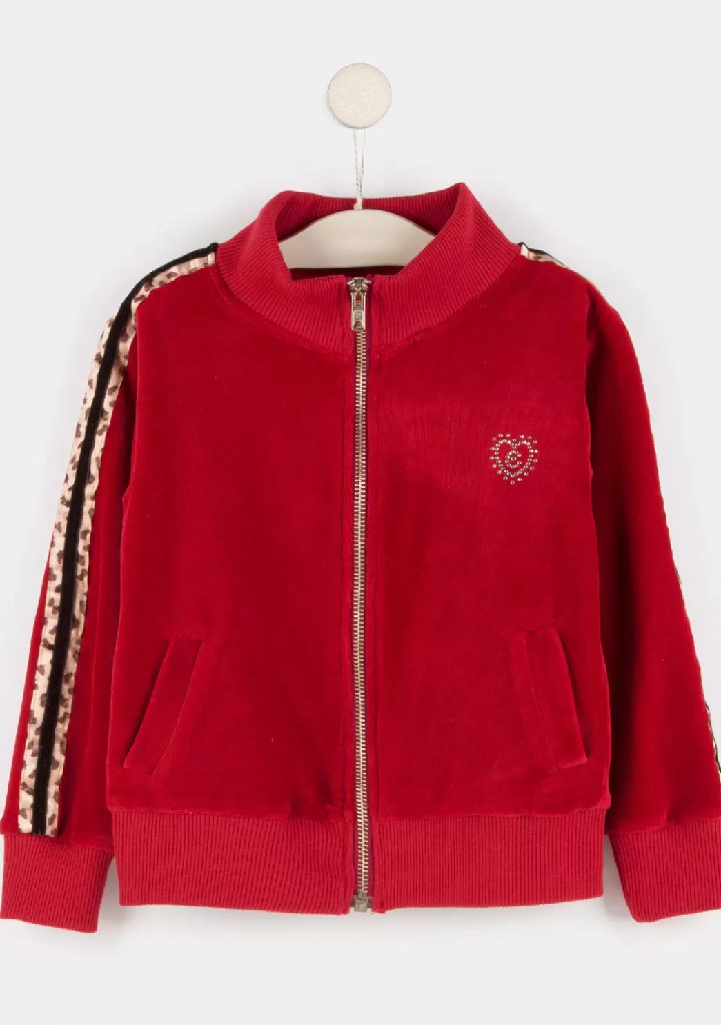 Store Chaqueta De Chandal Terciopelo Roja Chaquetas | Sudaderas