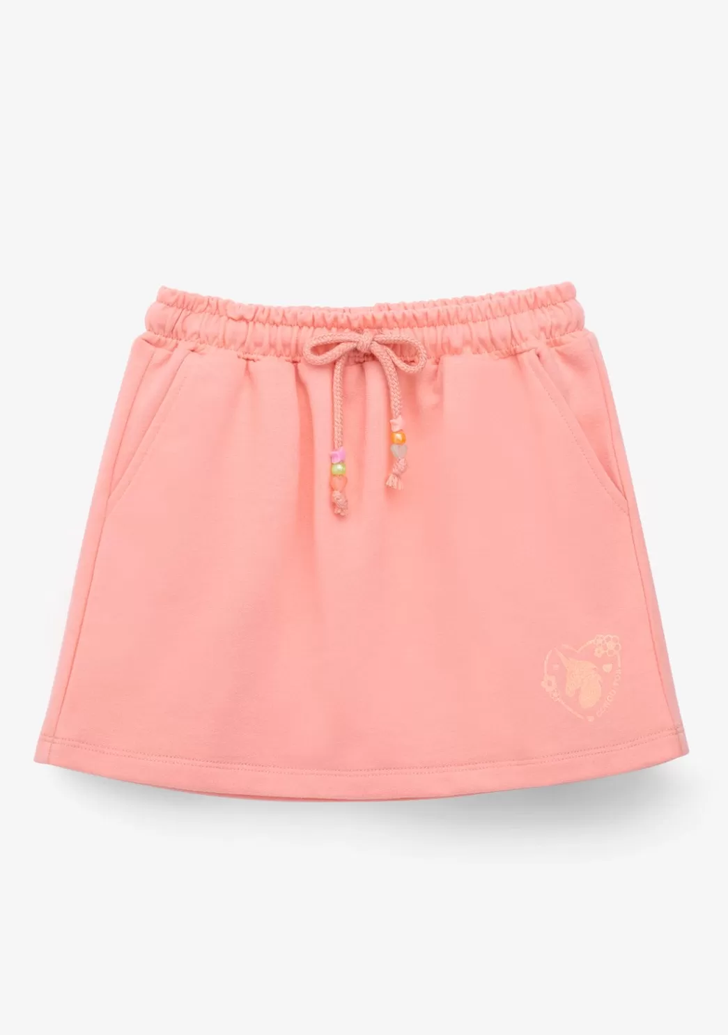 Discount Falda Deportiva Niña Felpa Lisa Naranja Faldas