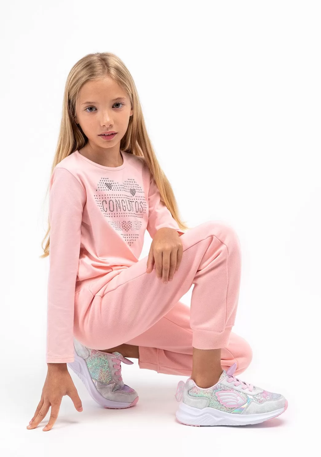 Shop Joggers De Niña Basic Rosa Pantalones Y Leggins