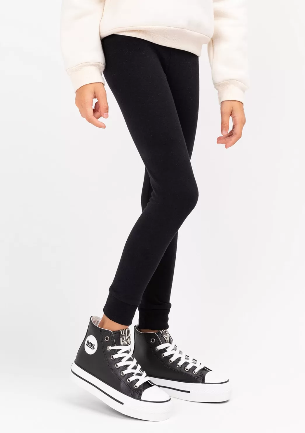 Sale Joggers De Niña Jersey Negro Pantalones Y Leggins