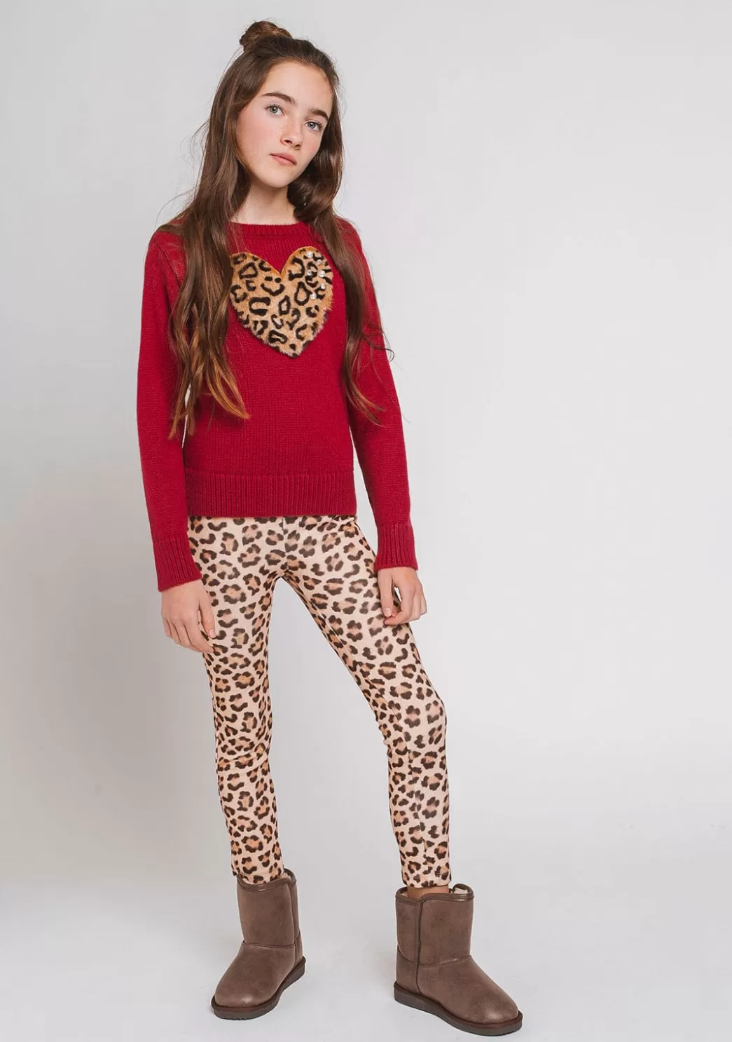 Discount Leggins De Niña Neopreno Leopardo Pantalones Y Leggins