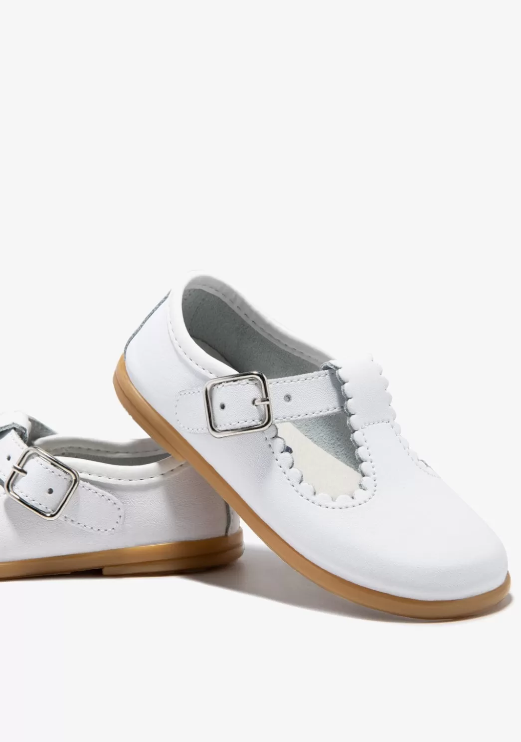 Sale Merceditas De Bebé Hebilla Blanco Bailarinas | Zapatos De Ceremonia