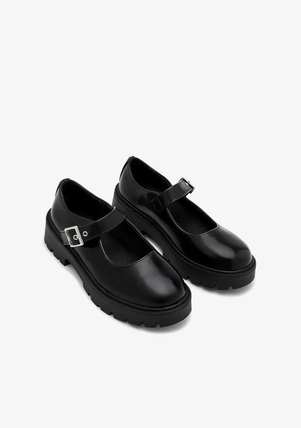 Best Mocasines Hebilla Negro B&W Zapatos | Bailarinas