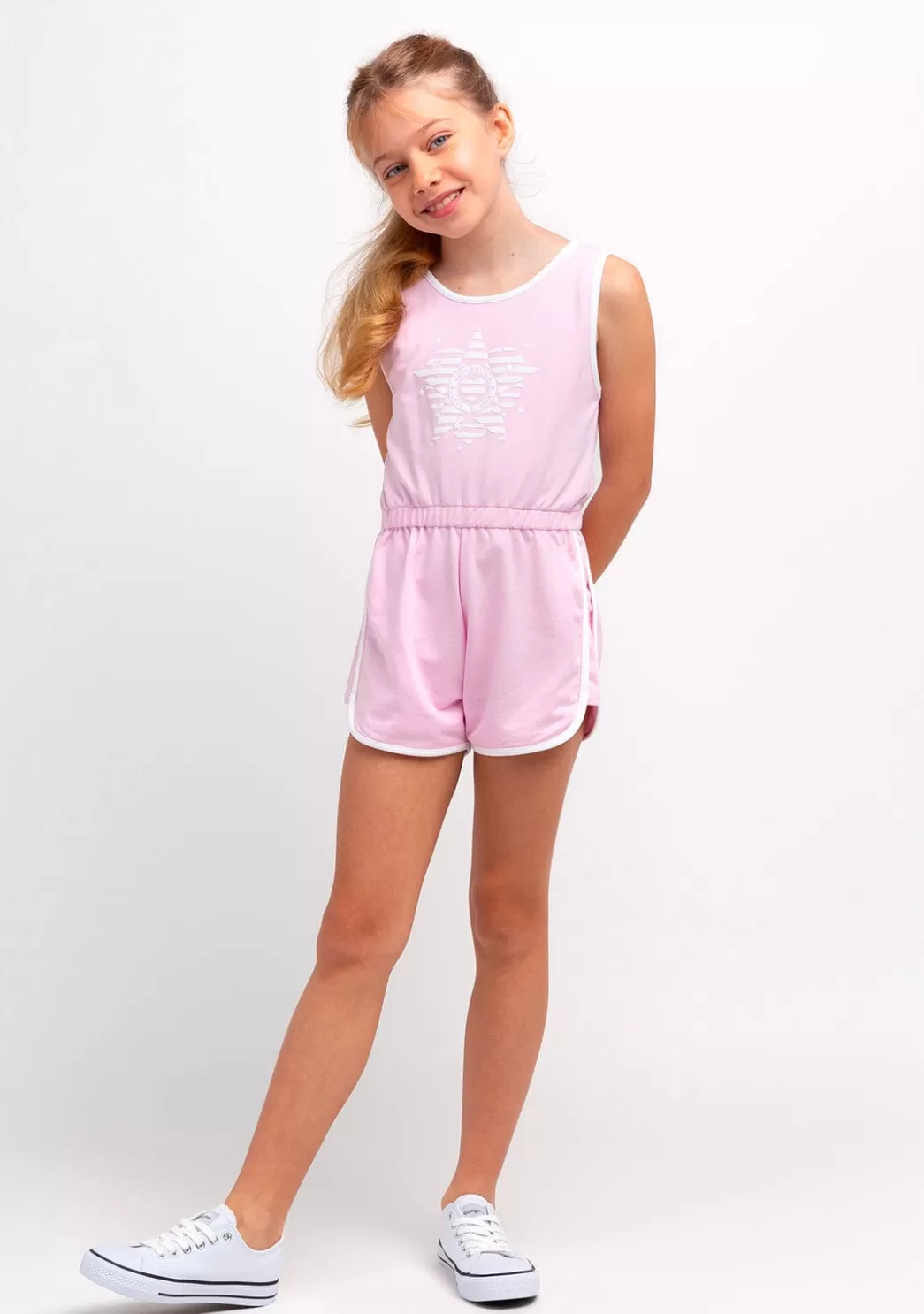 Online Mono Liso Felpa Ribete Rosa Niña Vestidos De Verano | Vestidos