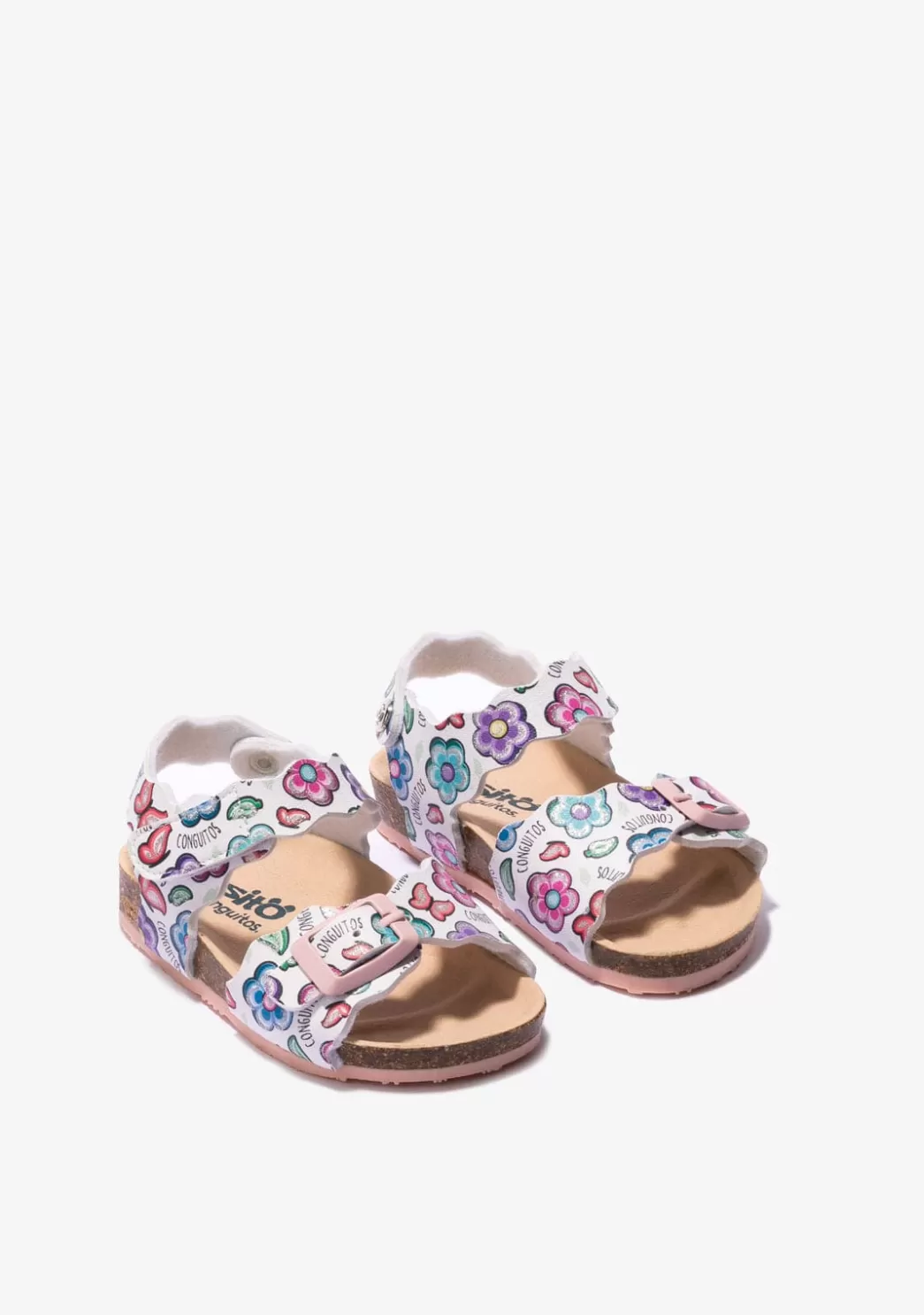 Shop Sandalias De Bebé Bio Flores Blanco Sandalias | Sandalias Bio