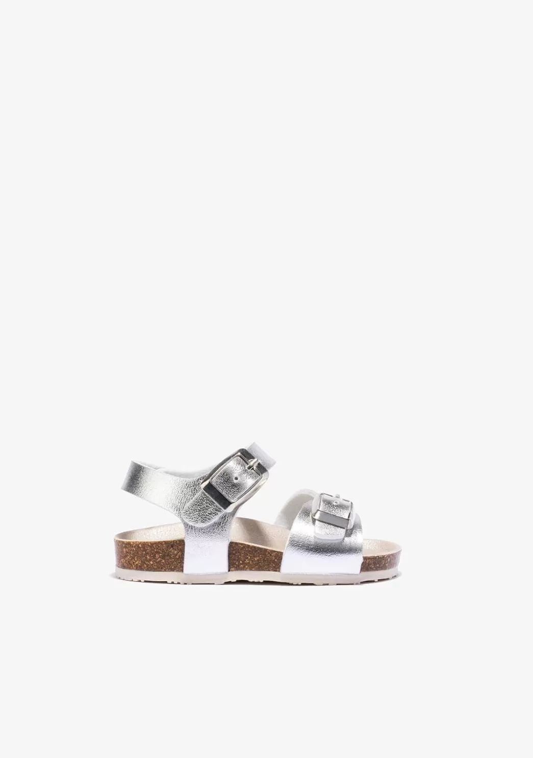 Clearance Sandalias De Bebé Bio Metalizado Plata Sandalias | Sandalias Bio