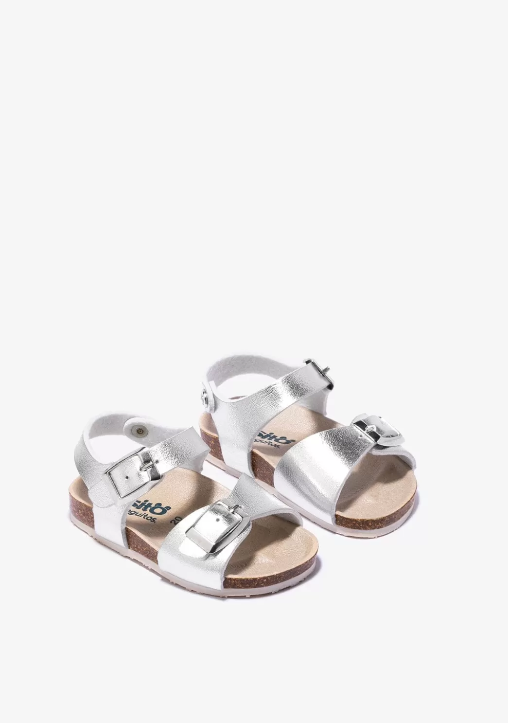 Clearance Sandalias De Bebé Bio Metalizado Plata Sandalias | Sandalias Bio