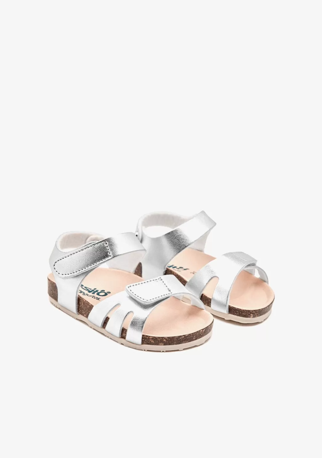 New Sandalias De Bebé Bio Tiras Plata Sandalias | Sandalias Bio