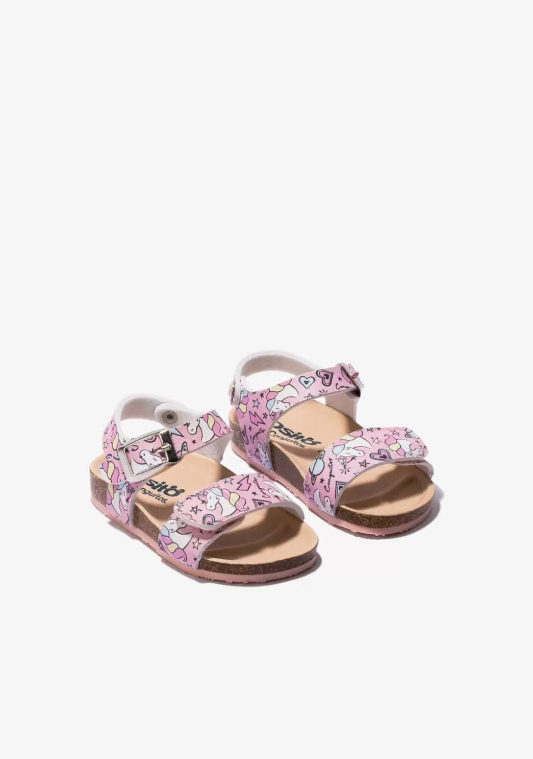 New Sandalias De Bebé Bio Unicornio Rosa Sandalias