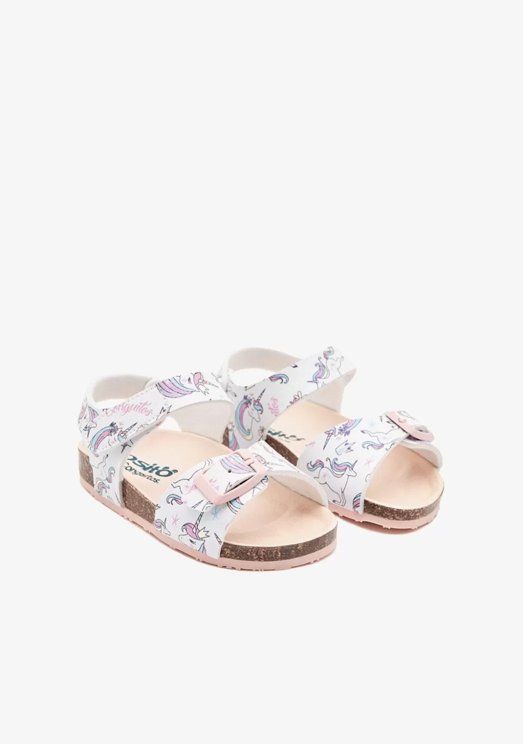 Flash Sale Sandalias De Bebé Bio Unicornios Blanco Sandalias | Sandalias Bio