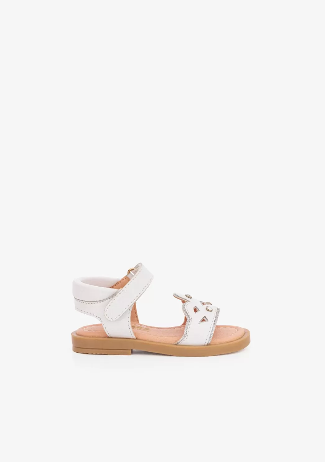 Discount Sandalias De Bebé Corona Piel Blanco Sandalias