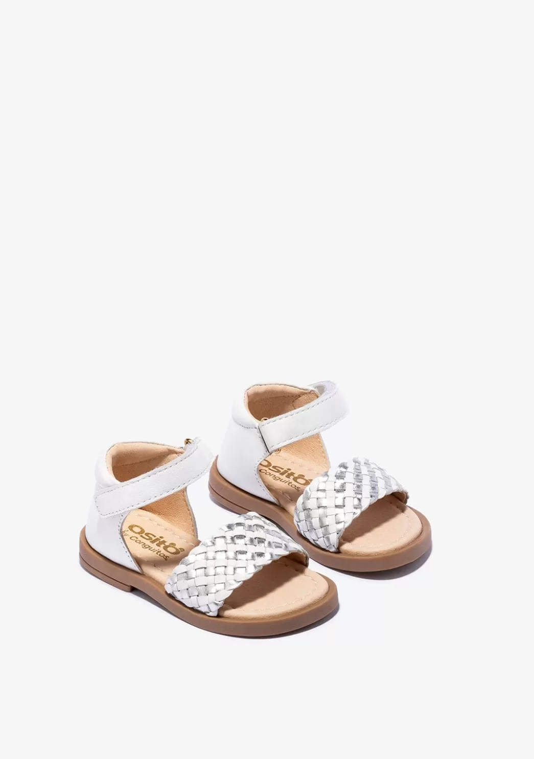 Shop Sandalias De Bebé Napa Blanco Plata Sandalias | Sandalias