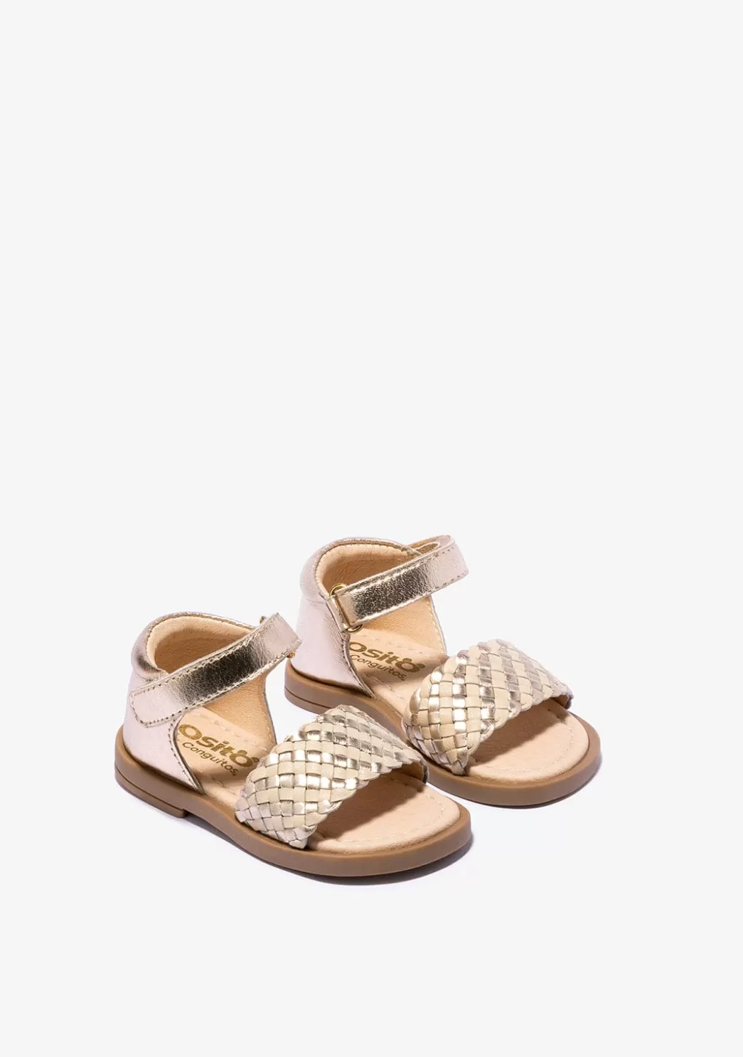 Clearance Sandalias De Bebé Napa Oro Beige Sandalias | Zapatos De Ceremonia