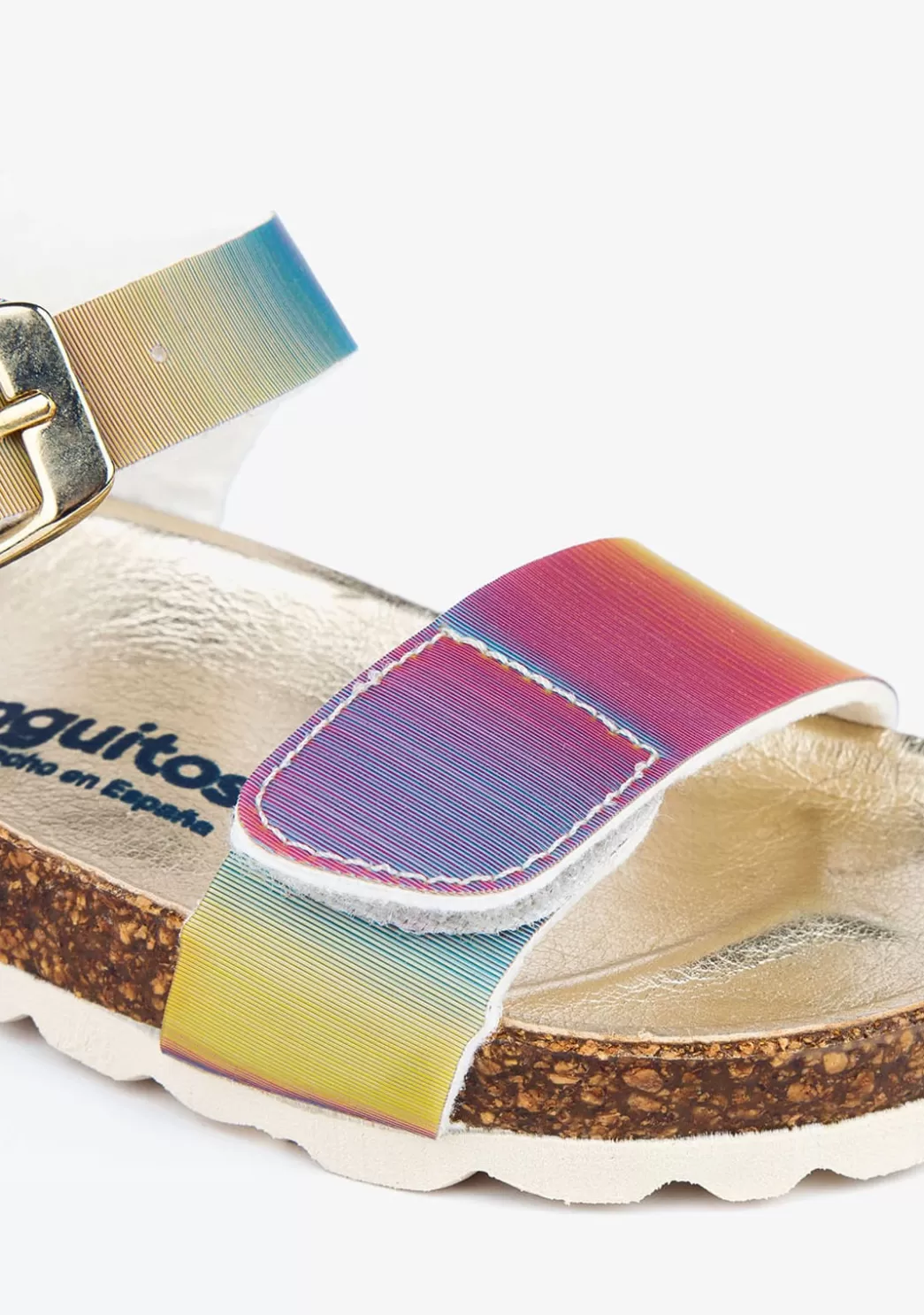 Best Sandalias De Niña Bio Iridiscente Multicolor Sandalias Bio | Sandalias