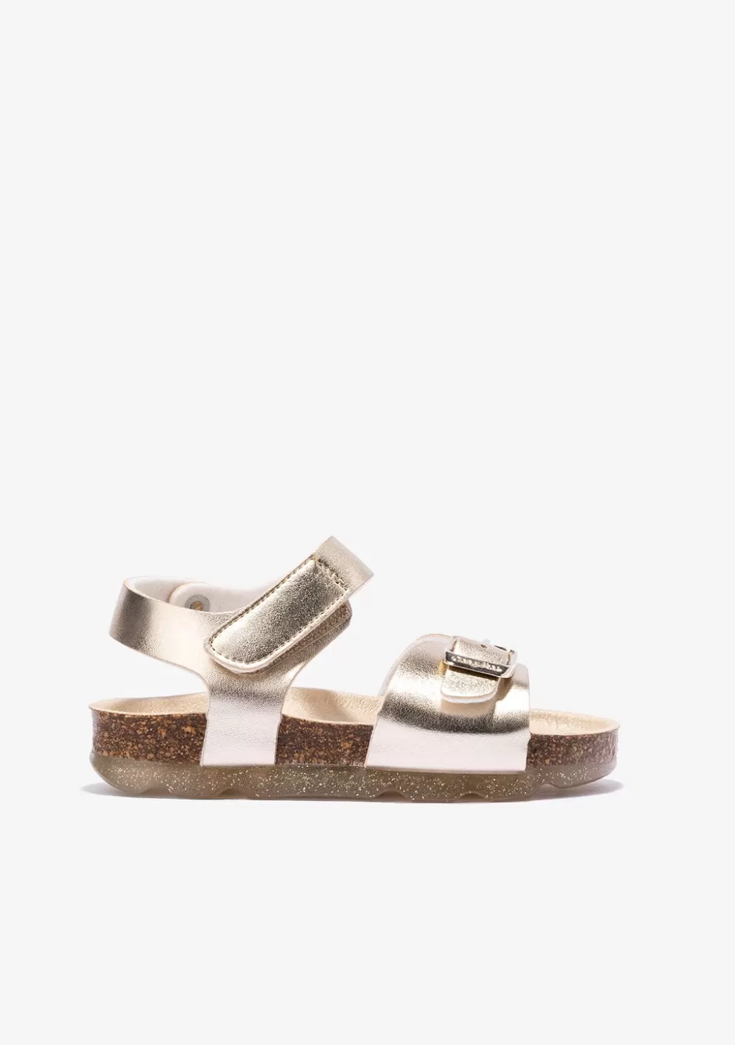 Shop Sandalias De Niña Bio Metalizado Platino Sandalias Bio | Sandalias